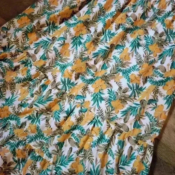 Skies Are Blue Floral Print Tie Shoulder Strap Midi Dress Size M - Picture 3 of 9